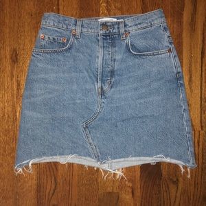Mid/High Rise Denim Skirt